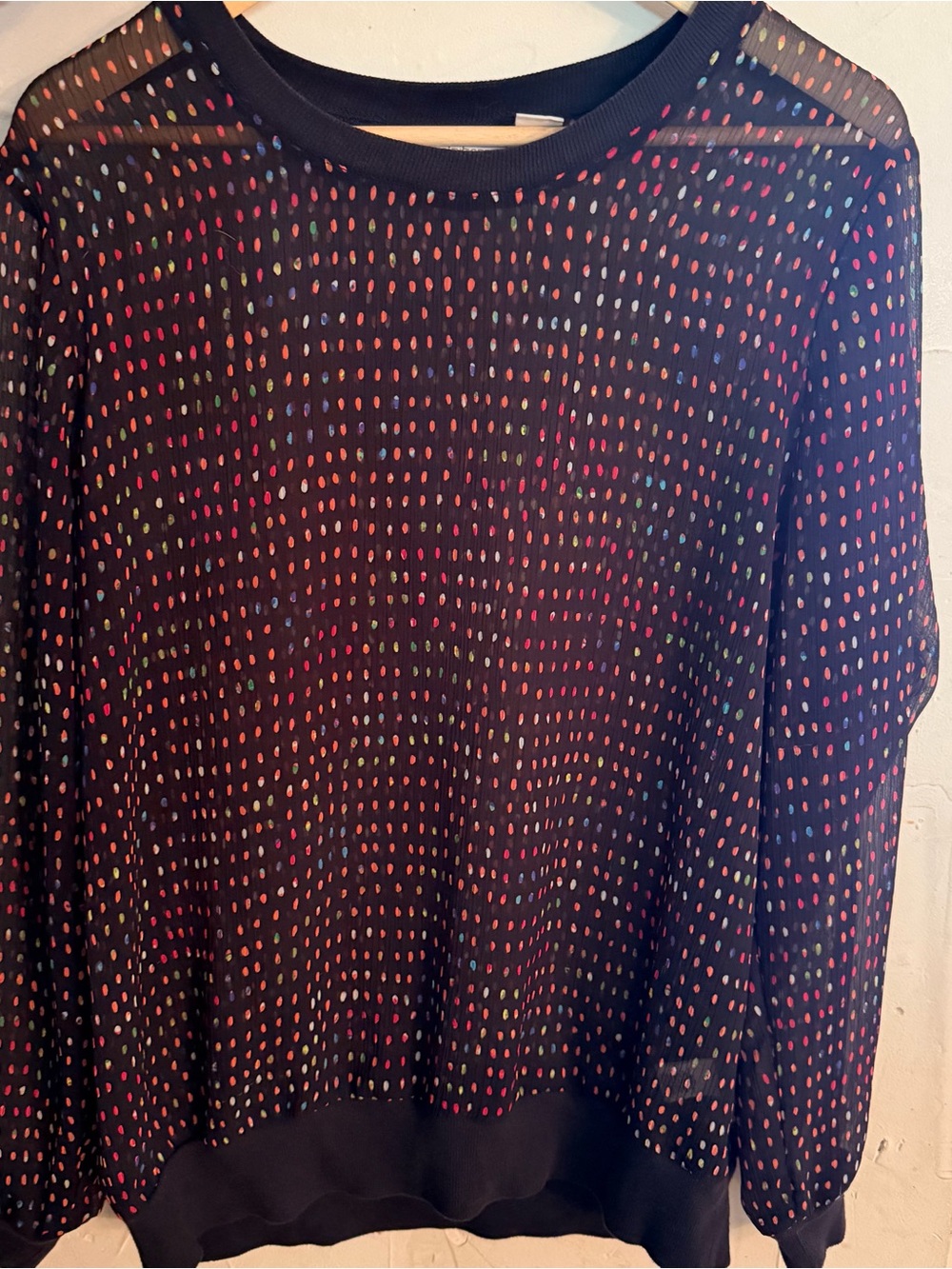 Liz Claiborne Sheer Blouse Size Large